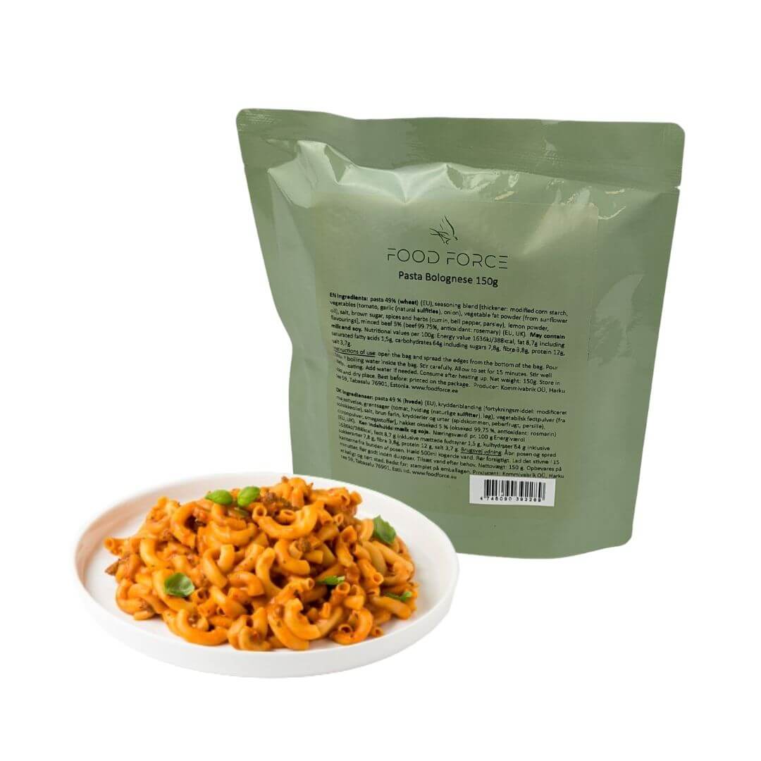 Frysetørret Mad   Pasta Bolognese