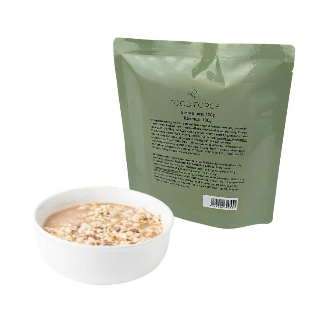 Frysetørret Mad   Muesli Med Bær