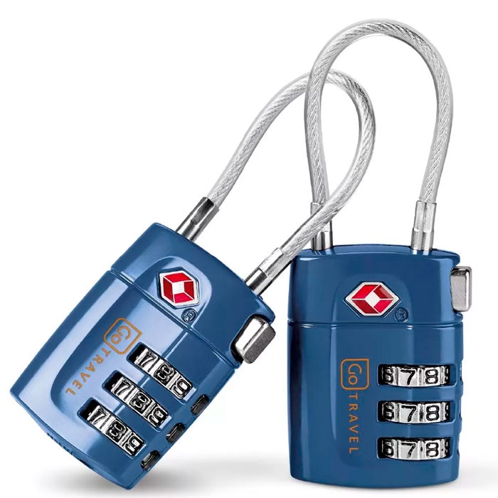 Go Travel Combi Cable Twin Padlocks Tsa   Rejsetilbehør