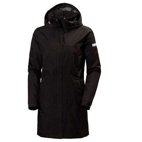 Helly Hansen Aden Lang Regnjakke til Kvinder - Sort