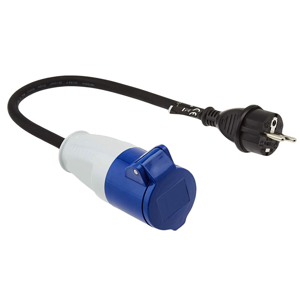 Cee Hunstik og Schuko Hanstik Kabel - 40 cm Tilbud
