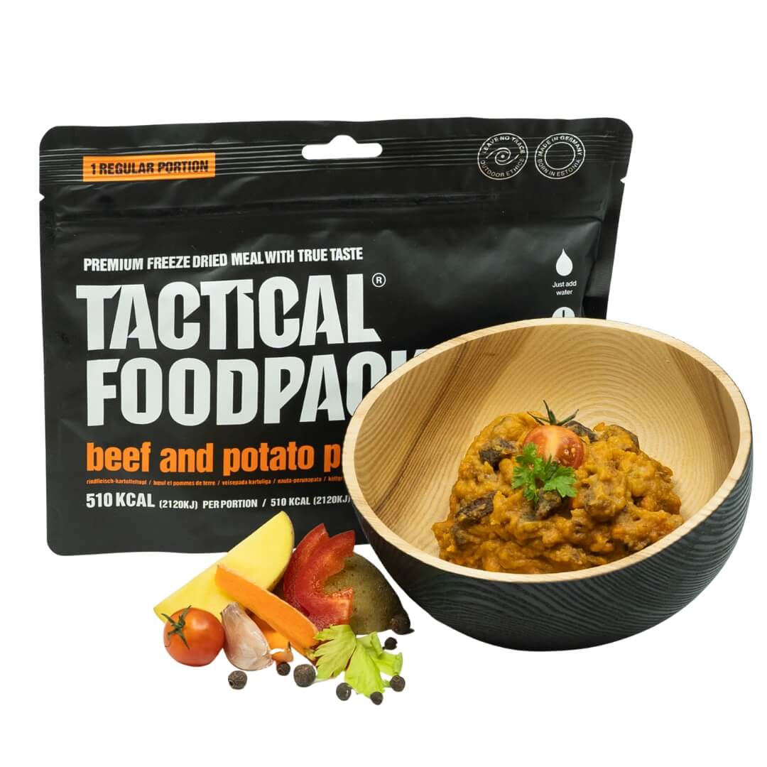 Frysetørret Mad   Tactical Foodpack   Oksekød Og Kartoffelgryde