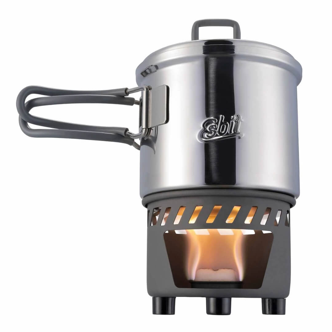 Kogesystem   Esbit Camping Solid Fuel Cookset     Ml   Rustfrit Stål
