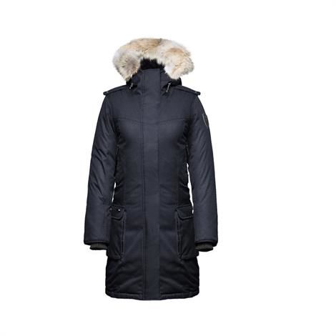 Nobis Abby Dame Vinterparka i Crosshatch Navy