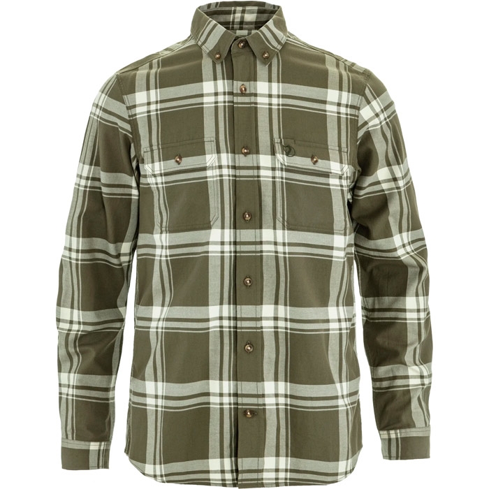 Fj? Llr? Ven ? Vik Lite Flannel Shirt M Laurel Green   Chalk White Xl   Skjorter