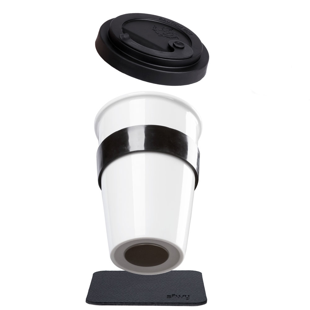 Silwy Porcelæn Service Med Magnetkop Til Camping