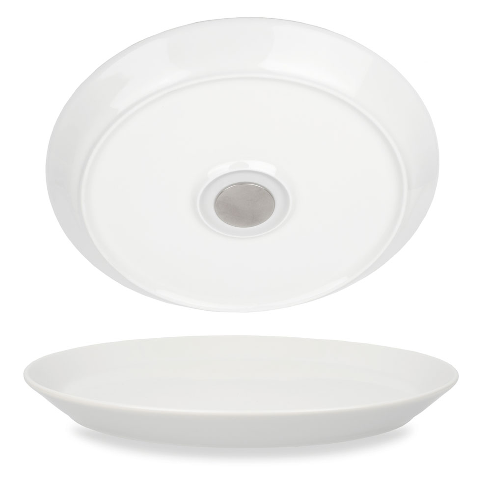 Silwy Porcelæn Tallerken med Magnet - Ø23 cm til Camping