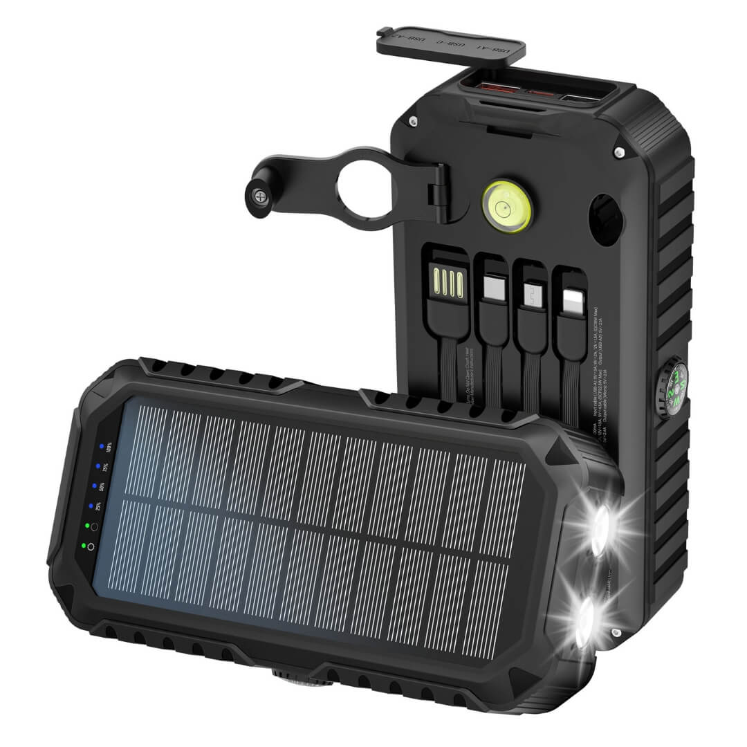 Powerbank     Mah   Håndsving   Solcelle