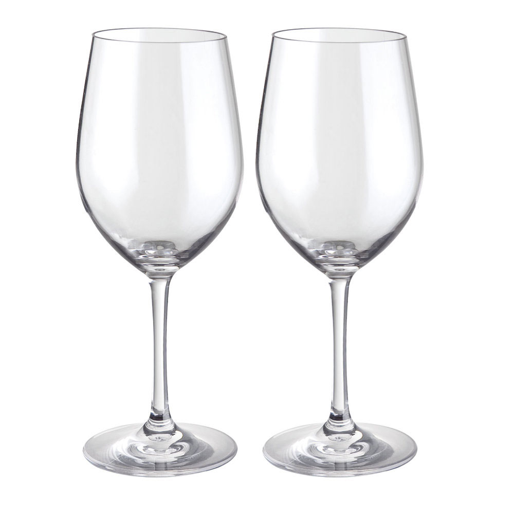 Elegant rødvinsglas i polycarbonat - 2 stk. til camping