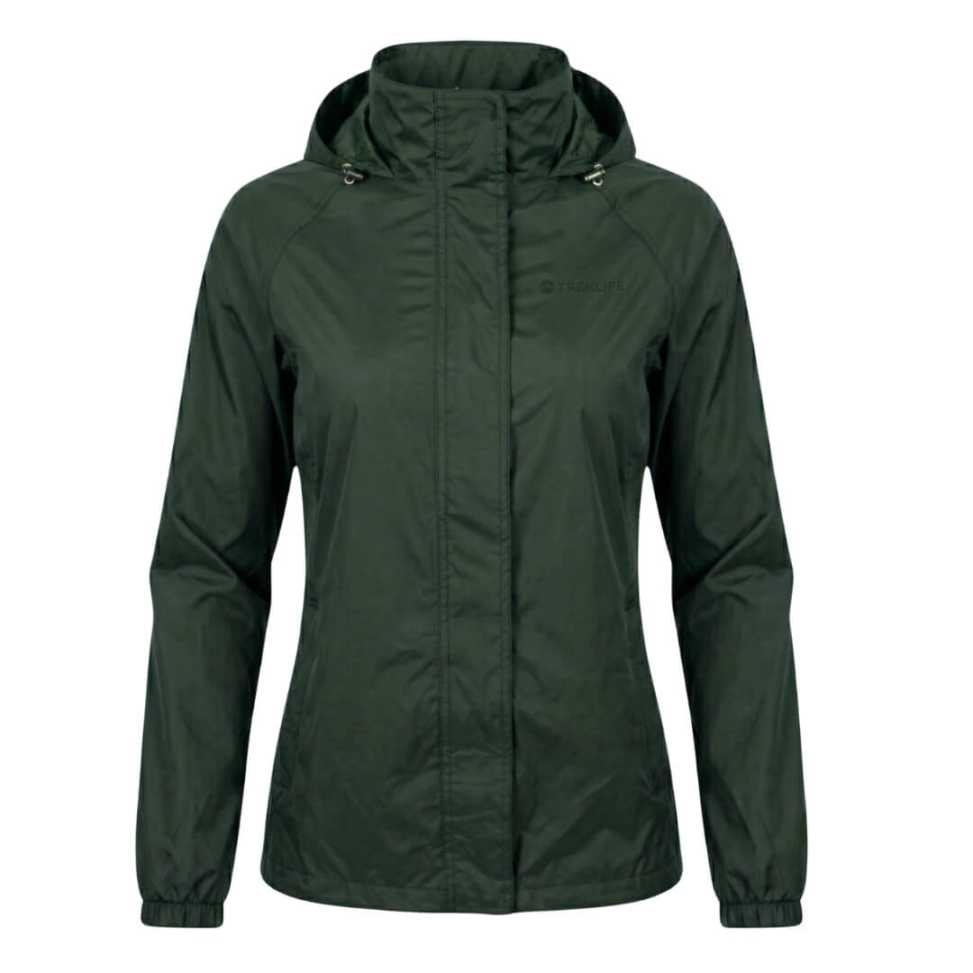 Regnjakke Dame   Treklife Rain Packaway   Grøn