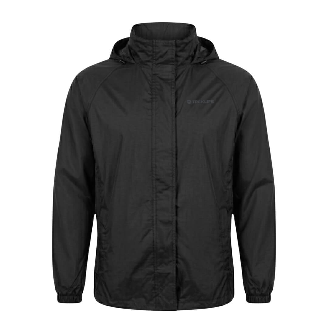 Regnjakke Herre   Treklife Rain Packaway   Sort