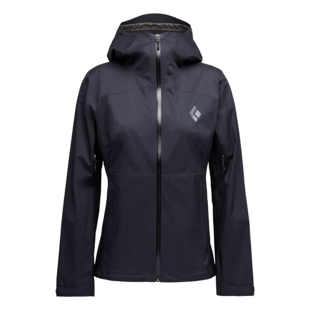 Regnjakke Til Dame   Black Diamond Fineline Stretch Rain Shell   Sort