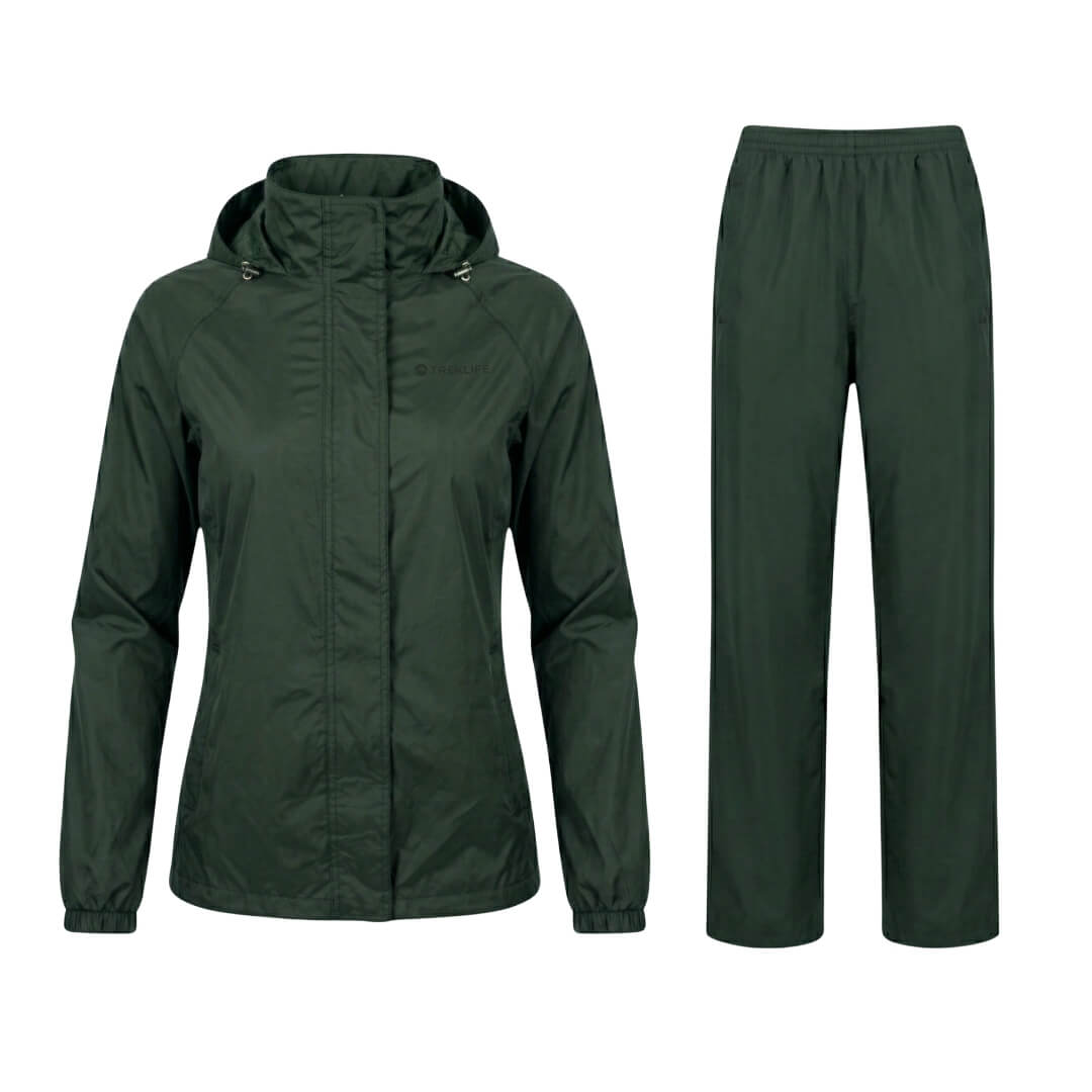 Regnsæt Dame   Treklife Rain Packaway   Grøn