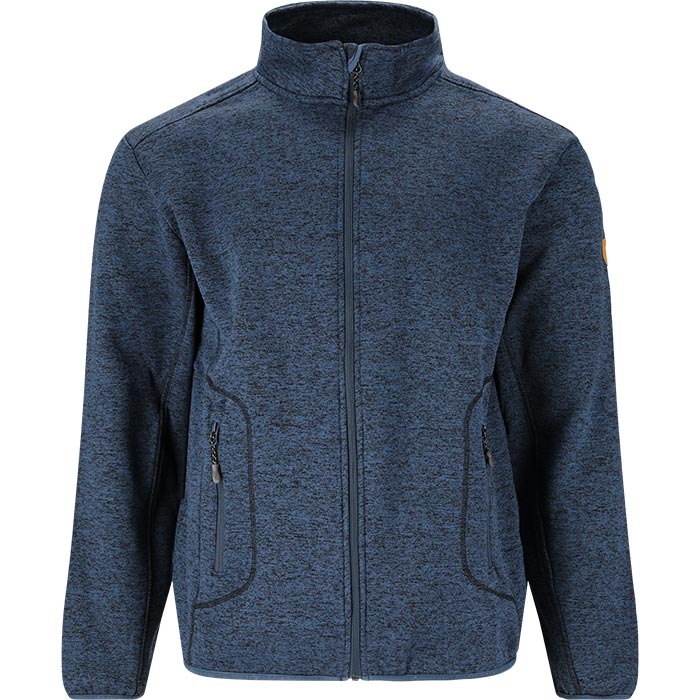 Whistler Sampton Melange Fleece Jacket Herre   Mænd Dark Denim Xl   Fleecejakker