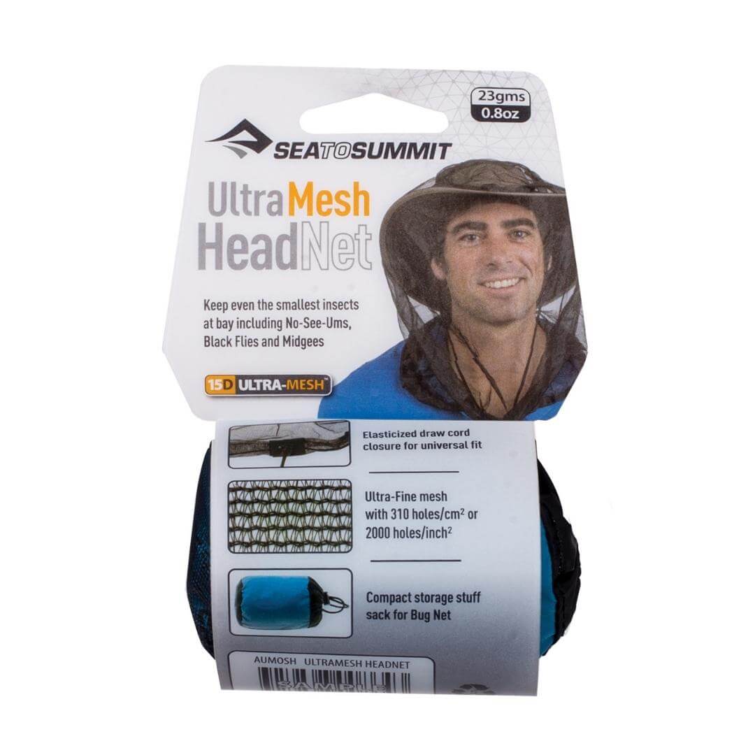 Myggenet Til Hoved   Sea To Summit Ultra Fine Mesh Headnet   Sort