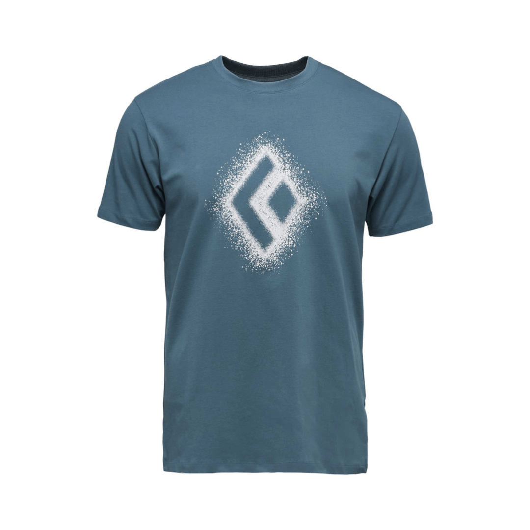 T Shirt Herre   Black Diamond Chalked Up   Ss Tee   Blå