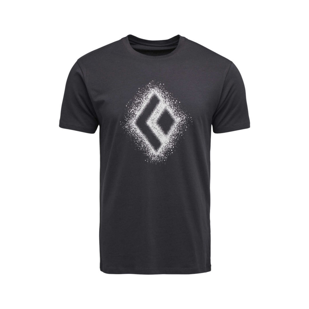 T Shirt Herre   Black Diamond Chalked Up   Ss Tee   Grå  Kun S Tilbage