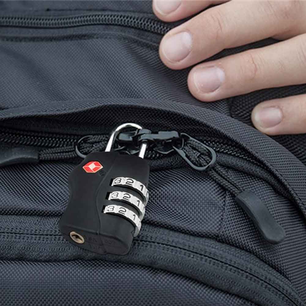 Tsa Kode Hængelås med 3 cifret kode - Rejseudstyr