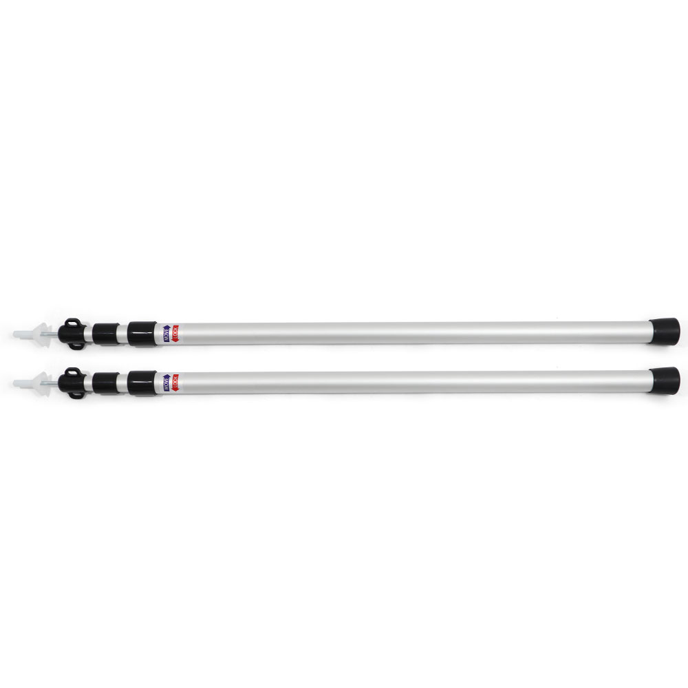 Teleskopstang i Aluminium - 3 Delt Trinløs 2 Stk 80-180 Cm