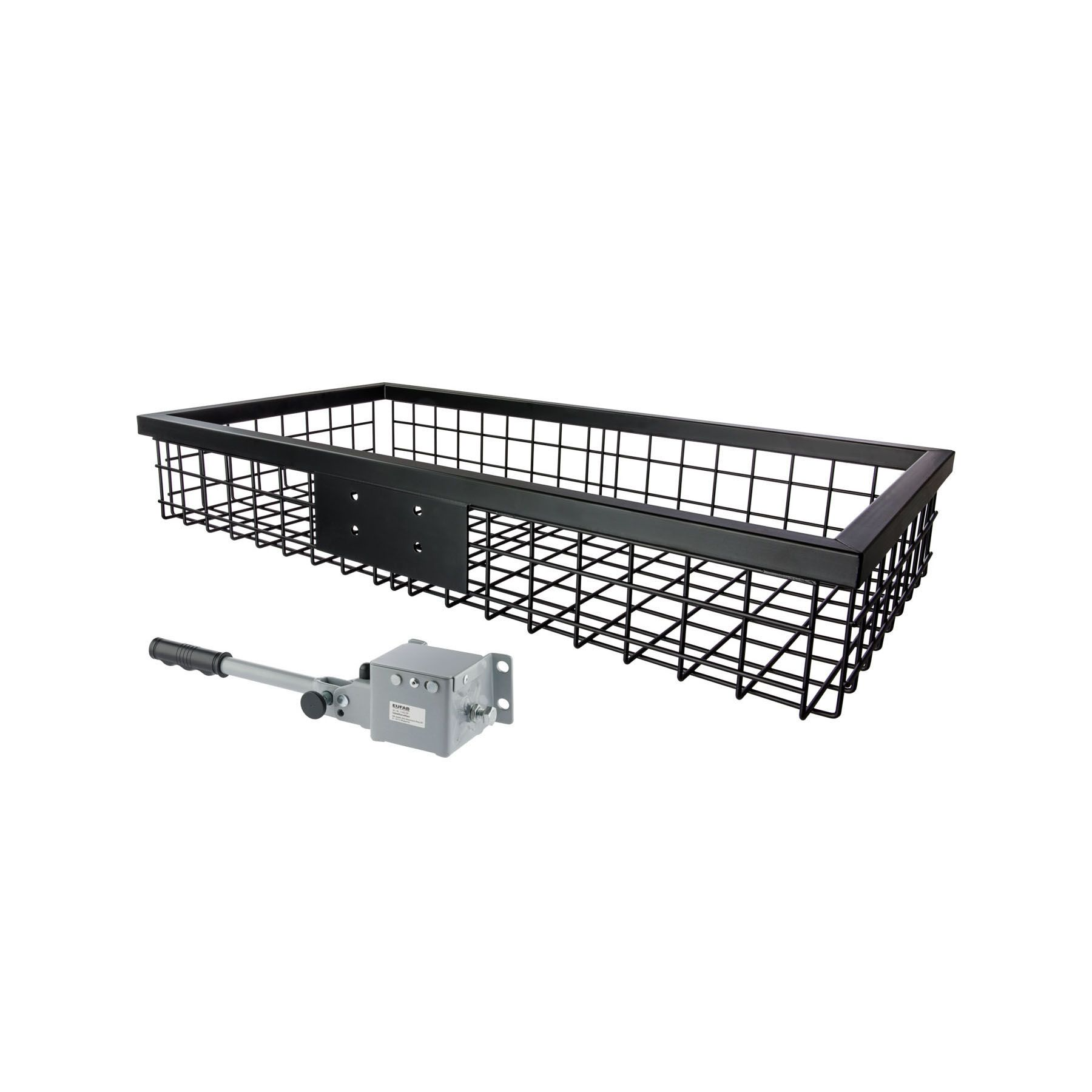 Sort Lakeret Trådkurv til Jagt - Lynkobling 1020x530 mm