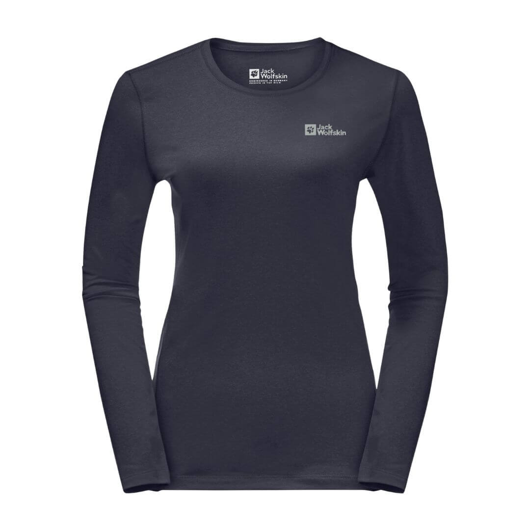 Trøje Til Dame   Jack Wolfskin Sky Thermal Ls T W   Grå