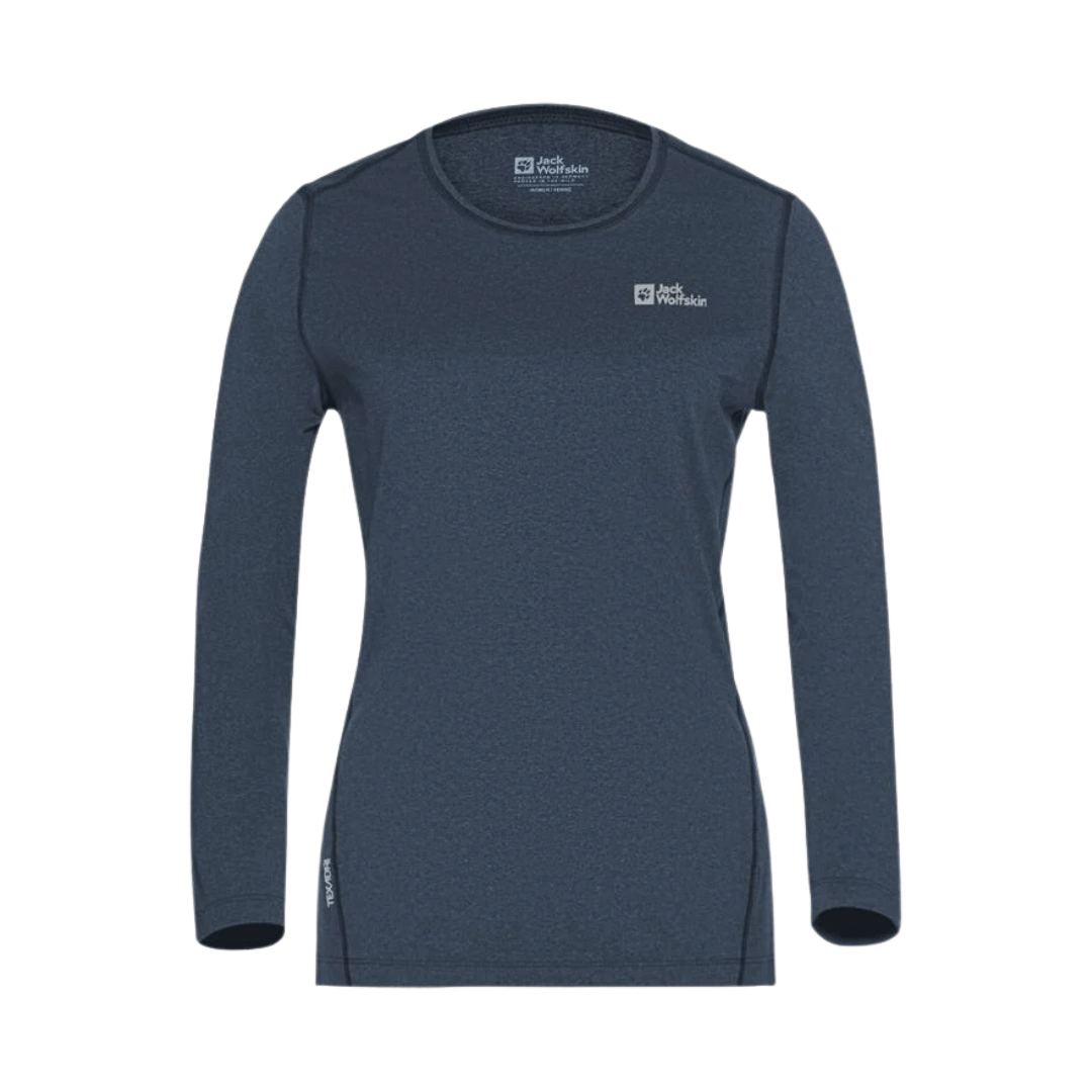 Jack Wolfskin Sky Thermal Langærmet Trøje til Dame - Mørkeblå