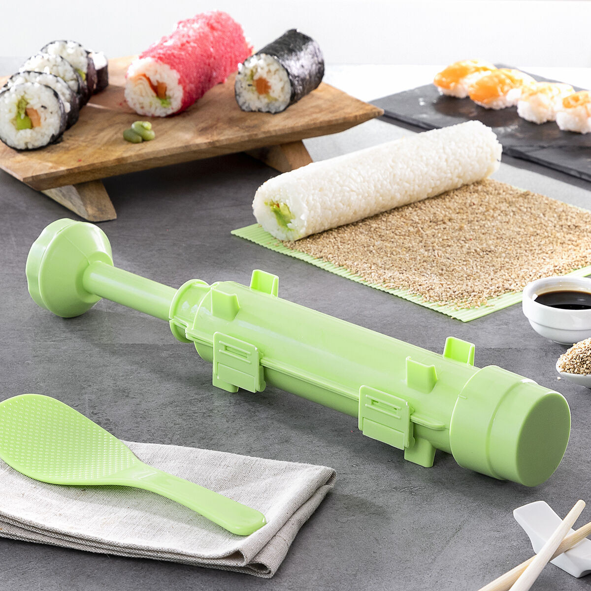 Sushi Sæt Med Opskrifter Suzooka Innovagoods   Dele