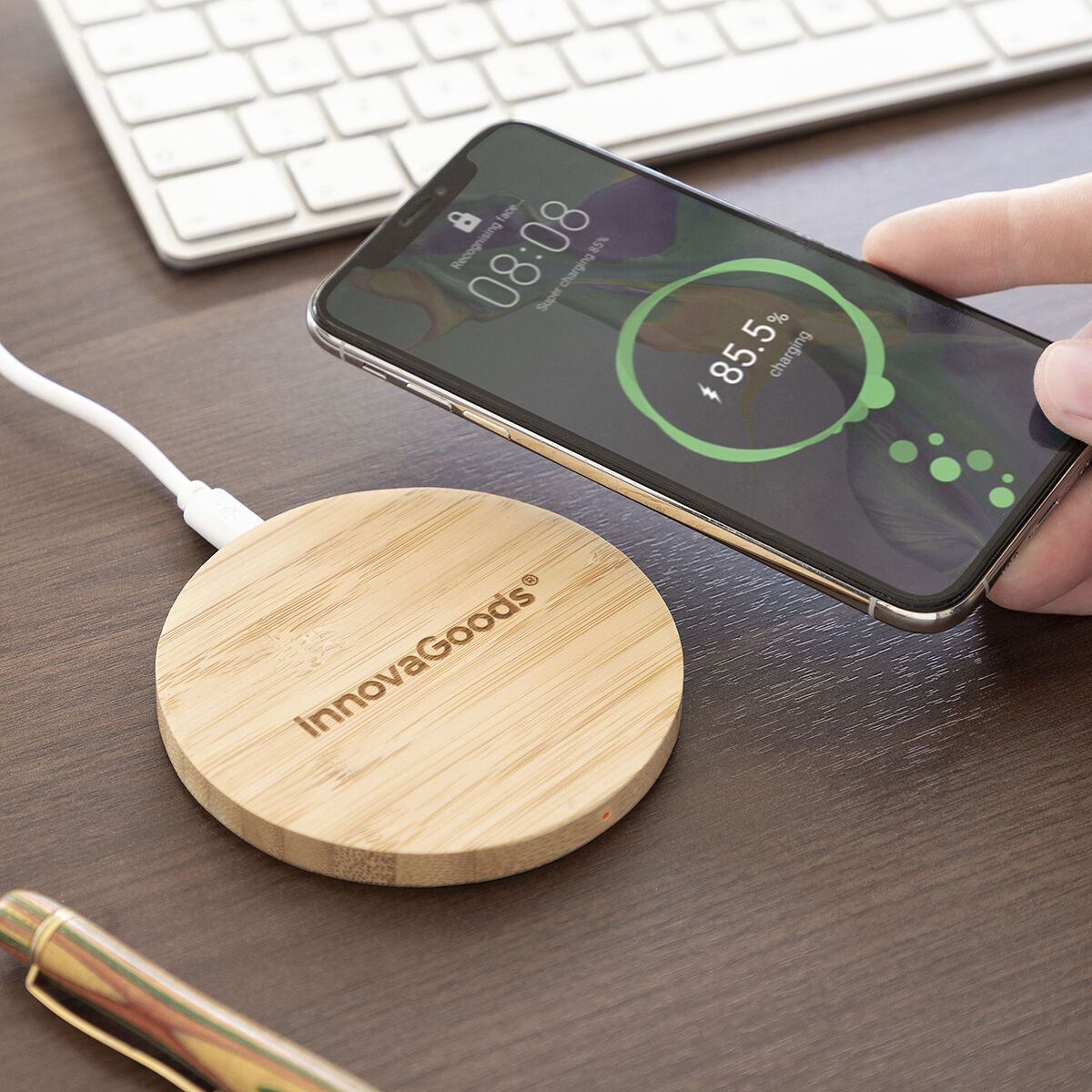 Trådløs Oplader I Bambus Wirber Innovagoods