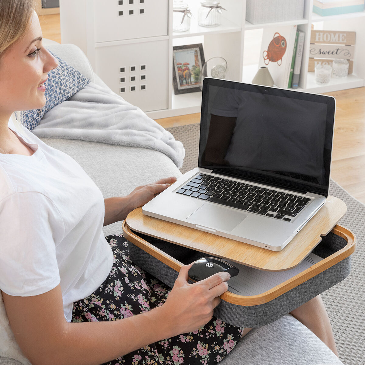 Bærbar Bærbar Pc Med Opbevaringsbakke Larage Innovagoods