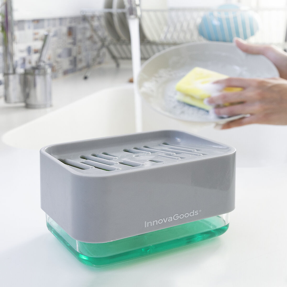 I  Sæbedispenser Til Håndvasken Pushoap Innovagoods