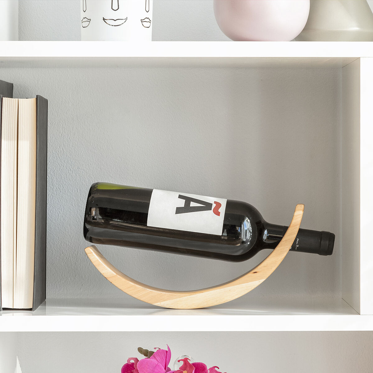 Flydende Træ Vin Flaske Holder Woolance Innovagoods
