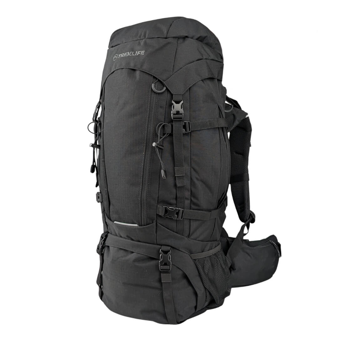 Vandrerygsæk   Treklife Backpacker  L   Sort