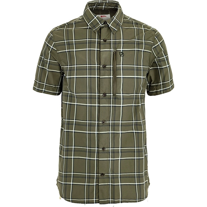 Fj? Llr? Ven Abisko Hike Shirt Ss Herre   Mænd Laurel Green   Chalk White Xl   Skjorter