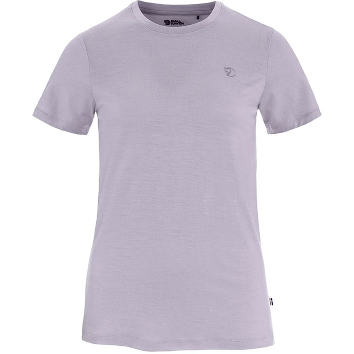 Fj? Llr? Ven Abisko Wool Ss Kvinder Damer Lavender Mist L T Shirts