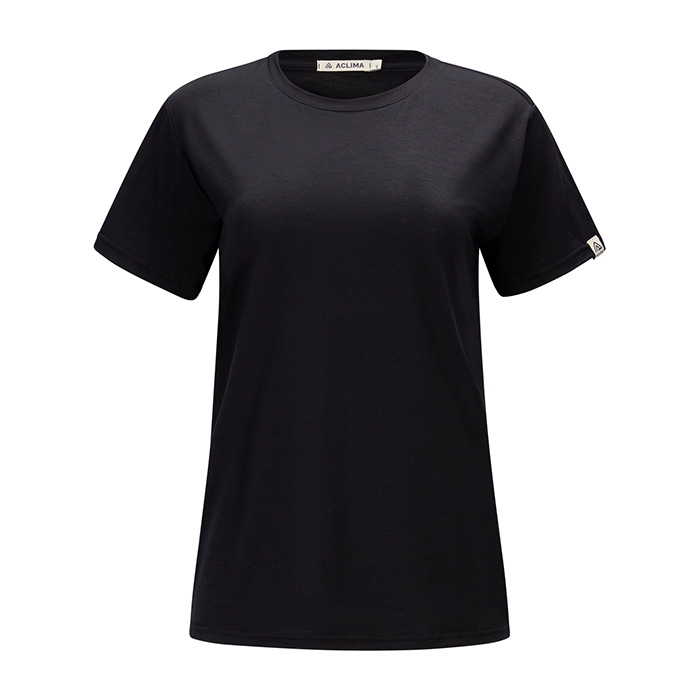 Aclima Lightwool   Classic Tee Kvinder   Damer Jet Black Xl   T Shirts