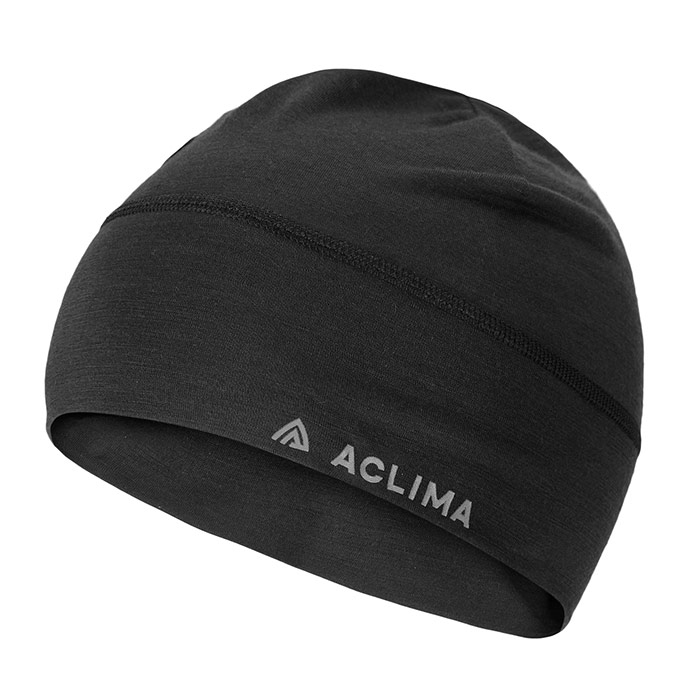 Aclima Lightwool Beanie Jet Black   Hue