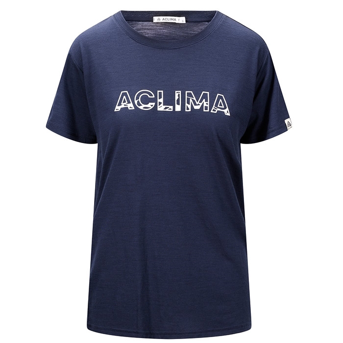 Aclima Lightwool T-shirt til kvinder – Mørkeblå tilbud!