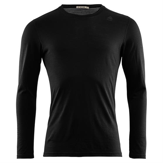 Aclima Lightwool Undershirt L S Mens  Jet Black