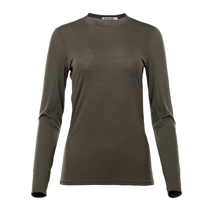 Aclima Lightwool Undershirt Long Sleeve Woman  Tarmac Xl   Aclima
