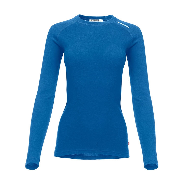 Aclima Warmwool Crew Neck til kvinder – Corsair Blå tilbud!