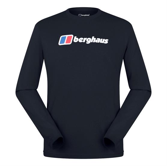 Berghaus Langærmet T-Shirt med Stort Logo - Sort