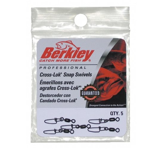 Berkley Cross Lok Snap Svirvler – 5 stk. til fiskeri