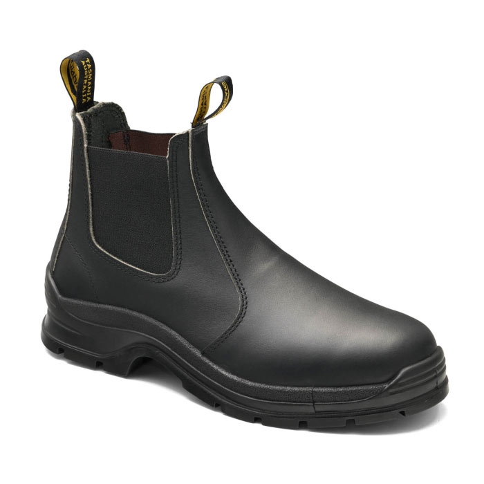 Blundstone   Work Boot  Black    Læderstøvler Uden Snørebånd