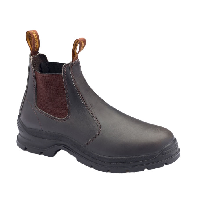 Blundstone   Work Boot  Brown    Læderstøvler Uden Snørebånd