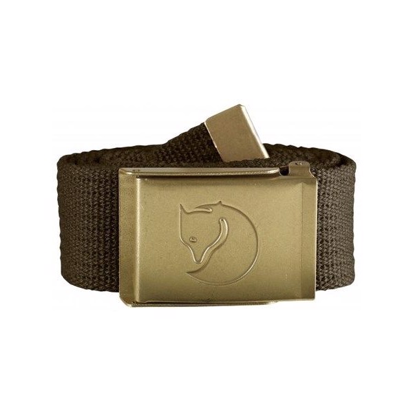 Fj? Llr? Ven Canvas Brass Bælte Dark Olive   Bælter  Seler