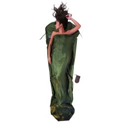 Cocoon Mummyliner 100% Silke - Mørk Olivengrøn Lagenpose