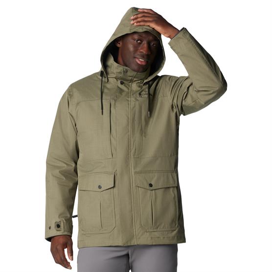 Columbia Horizons Pine Ii Interchange Jacket Mens  Stone Green