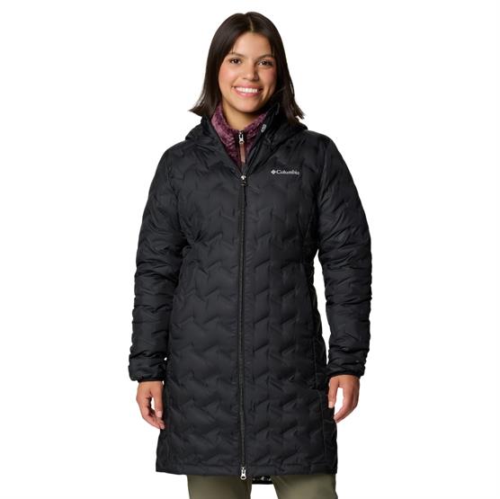 Columbia Delta Ridge Ii Long Down Jacket Womens  Black