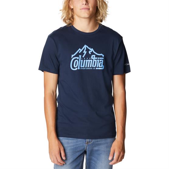 Columbia Path Lake Graphic Tee Ii Mens  Collegiate Navy