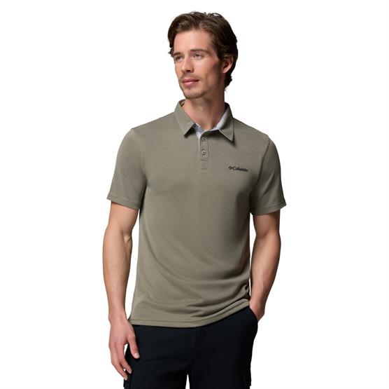 Columbia Nelson Point Polo Mens  Stone Green